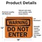 Signmission Do Not Enter OSHA Warning Sign, Vinyl Decal, 18in W x 12in L, 2PK OS-2PACK-WS-D-1218-L-19656 - alternate 6